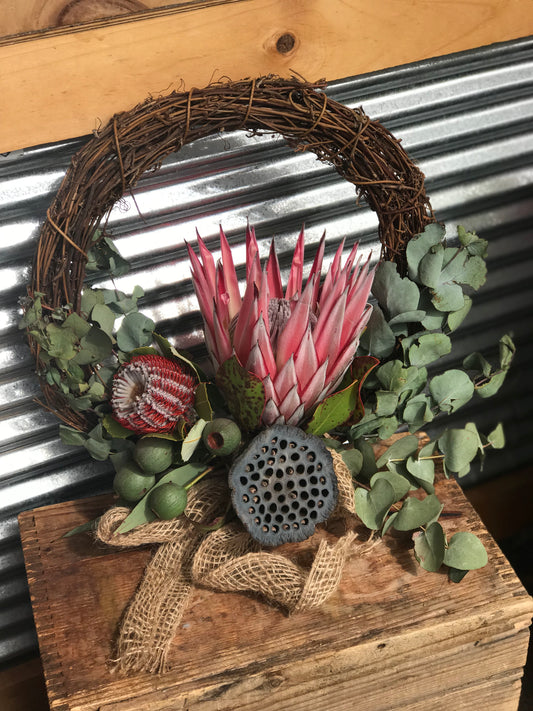 Australian Native Wreath on Saturday 6th December